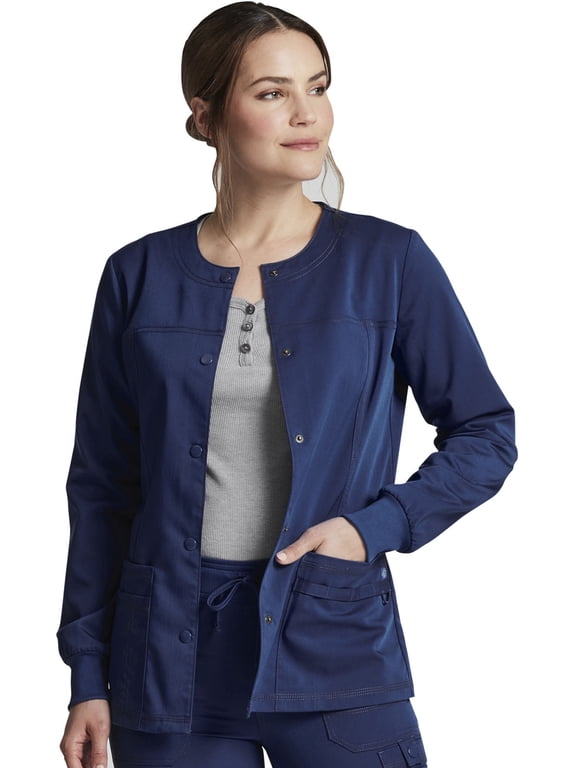 Balance Warm Up Scrubs Jacket For Women Snap Front DK380