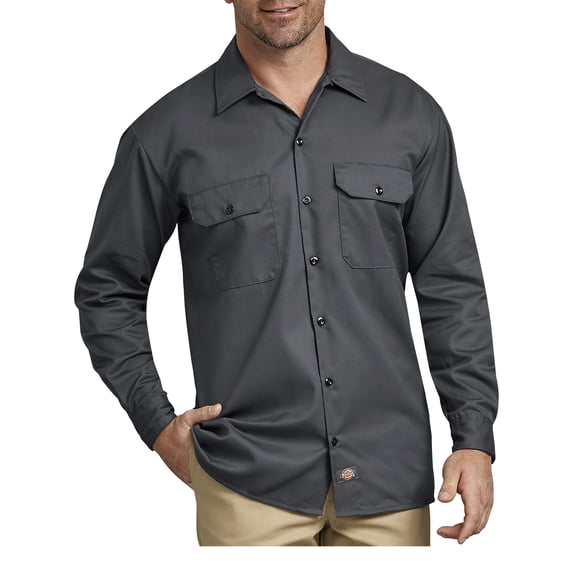 Dickies Big Men's Long Sleeve Twill Work Shirt