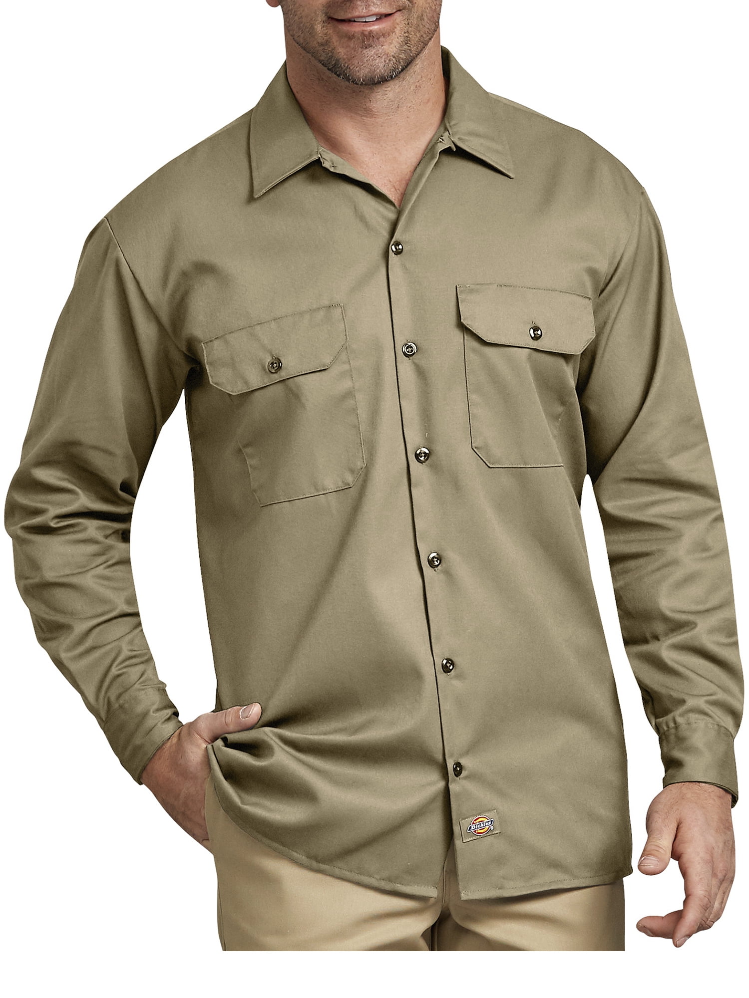 Dickies Long Sleeve Work Shirts For Men Dickies Men's Stretch
