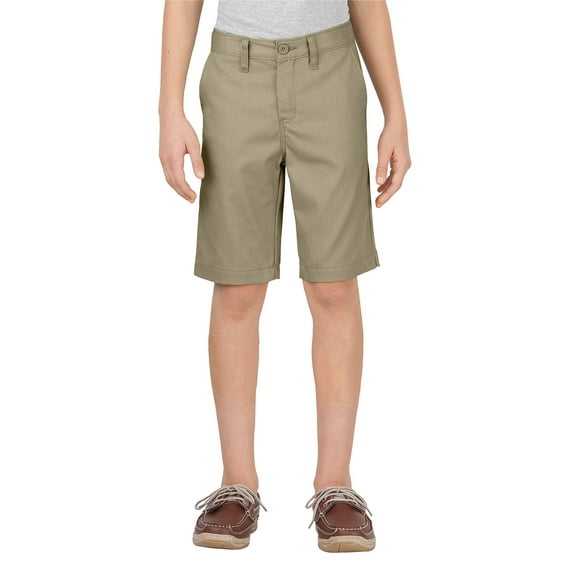 Dickies Boy's Flex Slim Fit Ultimate Wrinkle Resistant Khaki Shorts Desert Sand 10