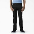 thumbnail image 1 of Dickies Boys' FLEX Skinny Fit Double Knee Pants, Black, 5, 1 of 2