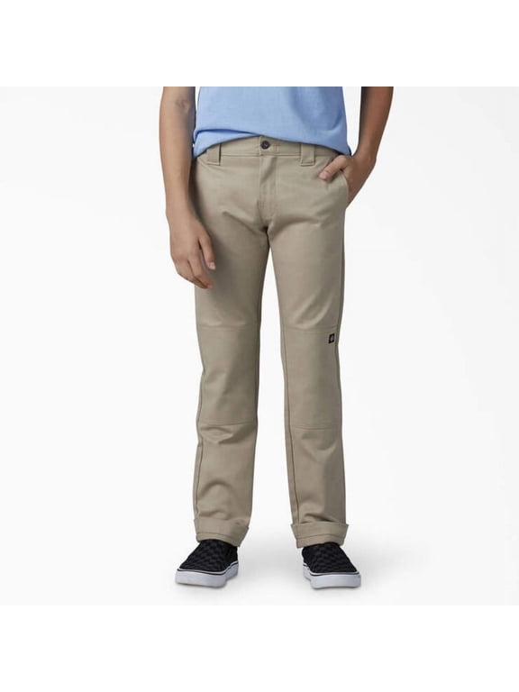 Boys' FLEX Skinny Fit Double Knee Pants, Desert Sand, 5