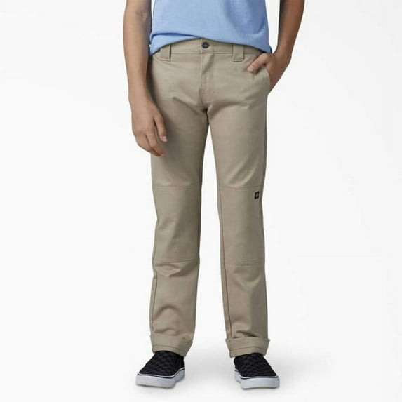 Dickies Boys' FLEX Skinny Fit Double Knee Pants, Desert Sand, 7