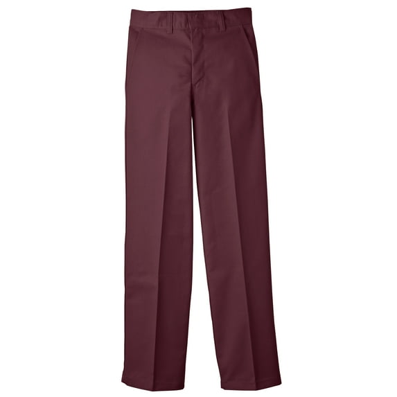 Dickies Boys School Uniform Classic Fit Straight Leg Flat Front Pants, Sizes 4-20 & Husky
