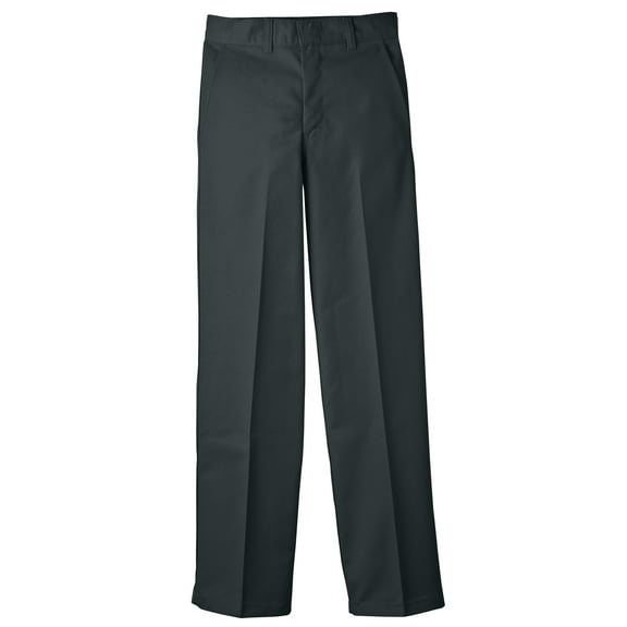 Dickies Boys School Uniform Classic Fit Straight Leg Flat Front Pants, Sizes 4-20 & Husky
