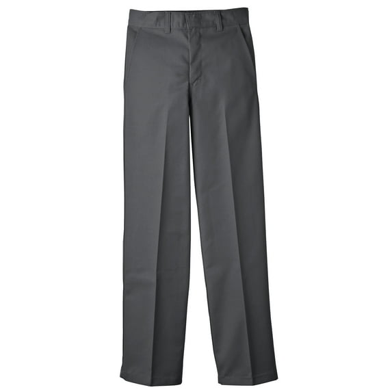 Dickies Boys School Uniform Classic Fit Straight Leg Flat Front Pants, Sizes 4-20 & Husky