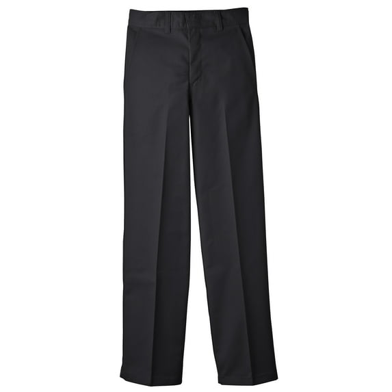 Dickies Boys School Uniform Classic Fit Straight Leg Flat Front Pants, Sizes 4-20 & Husky