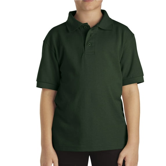 Dickies Boys School Uniform Short Sleeve Pique Polo Shirt, Sizes 4-20