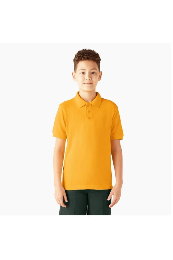 Dickies Boys School Uniform Short Sleeve Pique Polo Shirt, Sizes 4-20