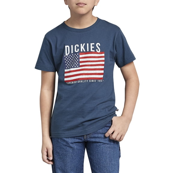 Dickies Boys' Short-Sleeve American Flag Premium T-Shirt Tee / T-Shirt