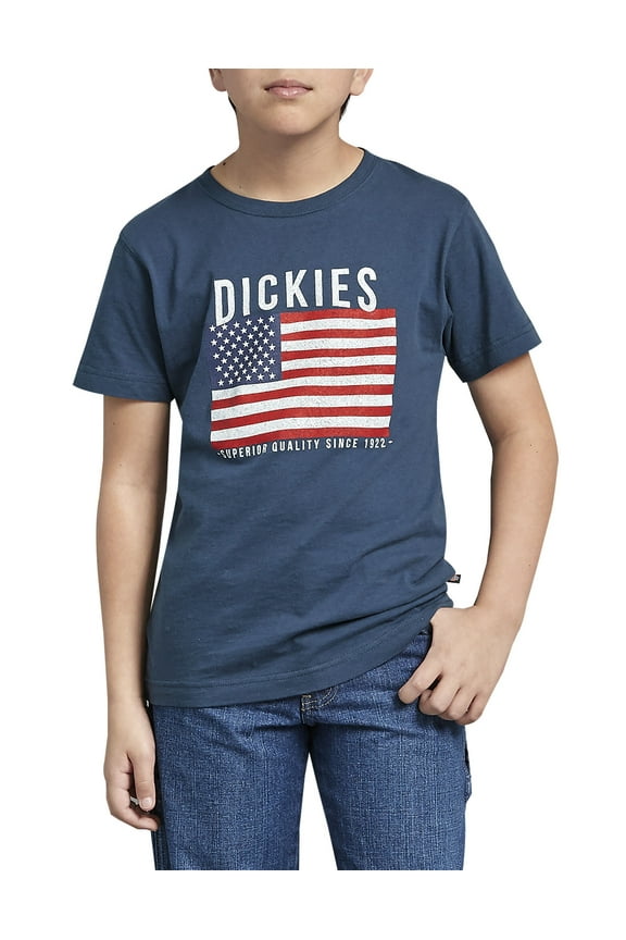 Boys' Short-Sleeve American Flag Premium T-Shirt Tee / T-Shirt