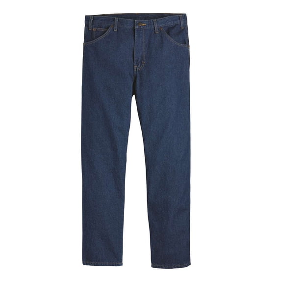 Dickies CR39ODD Industrial Relaxed Fit Jeans - Odd Sizes - Rinsed Indigo Blue - 39 Unhemmed - 33W