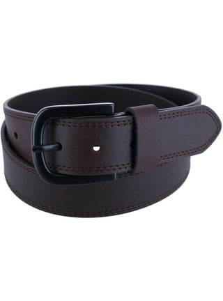 Dickies Men's Size 40 Black Double Prong Buckle Genuine Leather Belt  11DI0227 - The Home Depot