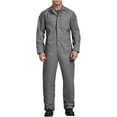 thumbnail image 1 of Dickies Deluxe Blend Long Sleeve Mechanic Work Coveralls, Grey, Men's S, 1 of 2