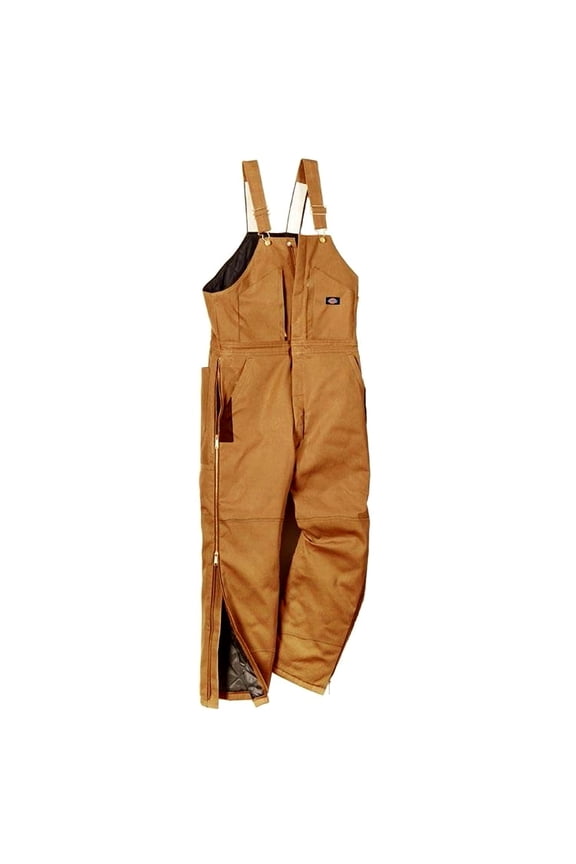 Duck Insulated Bib Overalls, Brown, XL (Men)