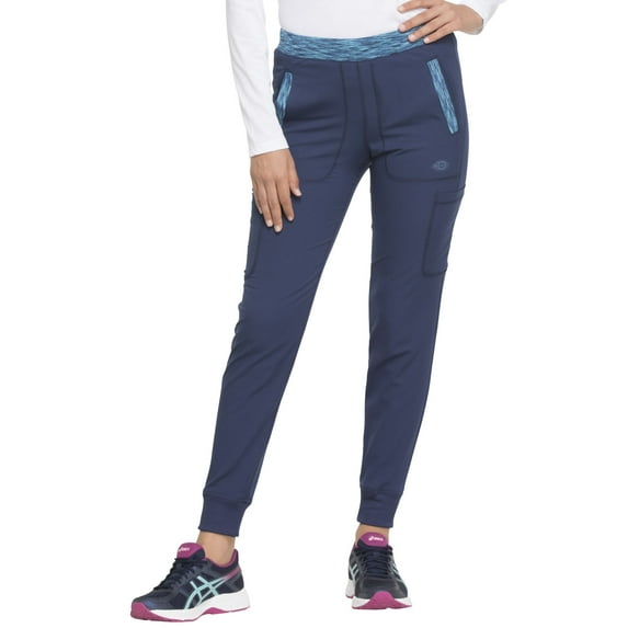 Dickies Dynamix Medical Scrubs Pant for Women Natural Rise Tapered Leg Jogger Plus Size DK185, 4XL, Navy