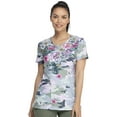 thumbnail image 1 of Dickies Dynamix Medical Scrubs Top for Women V-Neck DK618, S, Flower Frenzy Camo, 1 of 8