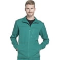 thumbnail image 1 of Dickies Dynamix Medical Scrubs Warm Up Jacket for Men Zip Front DK310, XL, Hunter Green, 1 of 8