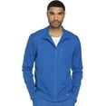 thumbnail image 1 of Dickies Dynamix Medical Scrubs Warm Up Jacket for Men Zip Front DK310, XL, Royal, 1 of 8