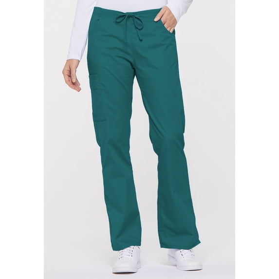 Dickies Dynamix Scrubs Pant For Women Natural Rise Tapered Leg Jogger DK185T, L Tall, Navy Black Combo