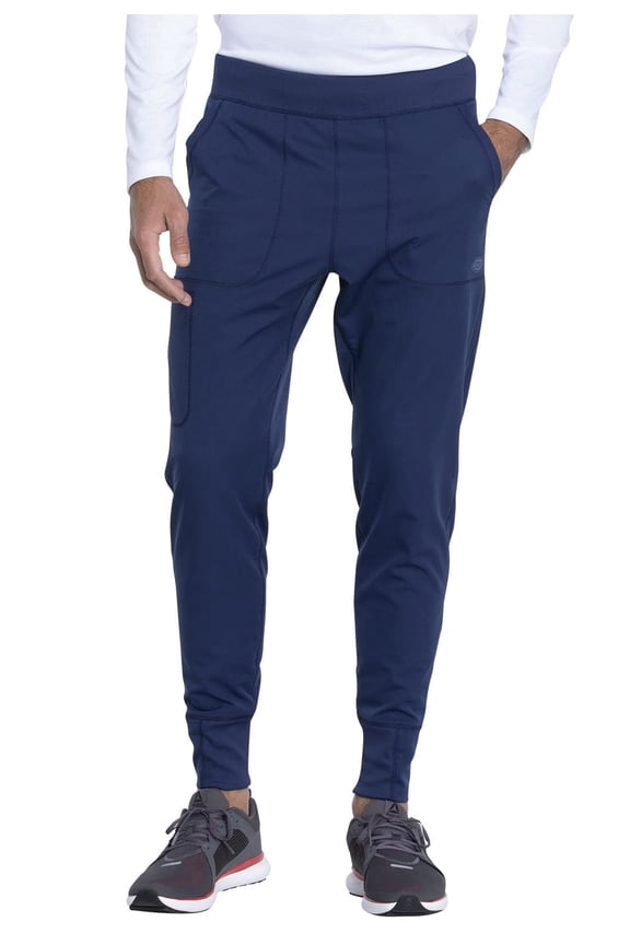 Dynamix Men Scrubs Pant Natural Rise Jogger Plus Size DK040S, 3XL Short, Navy