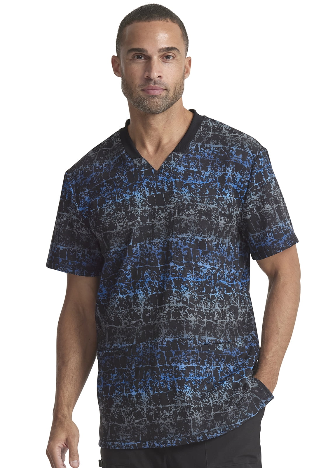 Dickies Dynamix Scrubs Top For Men Rib Knit VNeck DK607