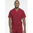 thumbnail image 1 of Dickies Dynamix Scrubs Top for Men V-Neck DK610, XL, Red, 1 of 8
