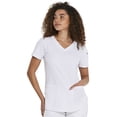 thumbnail image 1 of Dickies Dynamix Scrubs Top for Women V-Neck Plus Size DK730, 3XL, White, 1 of 8