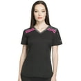 thumbnail image 1 of Dickies Dynamix Women Scrubs Top, V-Neck, Plus Size, DK740, 3XL, Black, 1 of 7