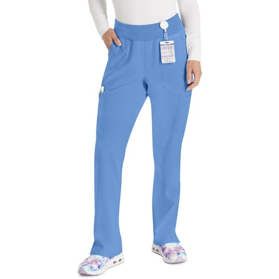 Dickies EDS Essentials Scrubs Pant For Women Mid Rise Jogger Plus Size DK065, 2XL, Caribbean Blue