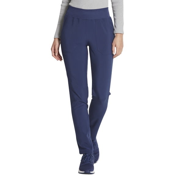 Dickies EDS Essentials Scrubs Pant For Women Mid Rise Tapered Leg Pull-on Plus Size DK090P, 3XL Petite, Navy