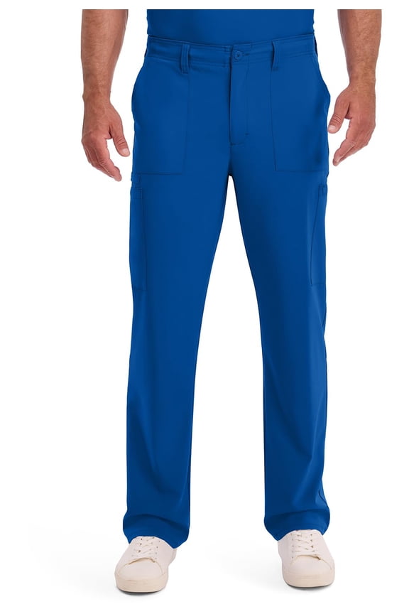 Scrub Pant for Men Natural Rise Drawstring Bottoms with 6 Pockets and Back Elastic Waistband Plus Size - DK015, 6XL, Royal