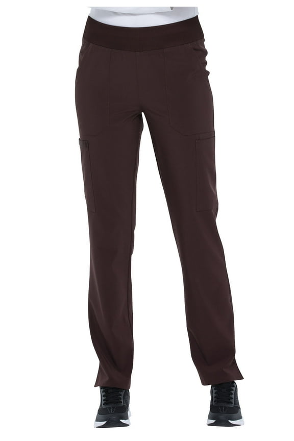 EDS Essentials Scrubs Pant for Women Mid Rise Jogger DK065T, L Tall, Black