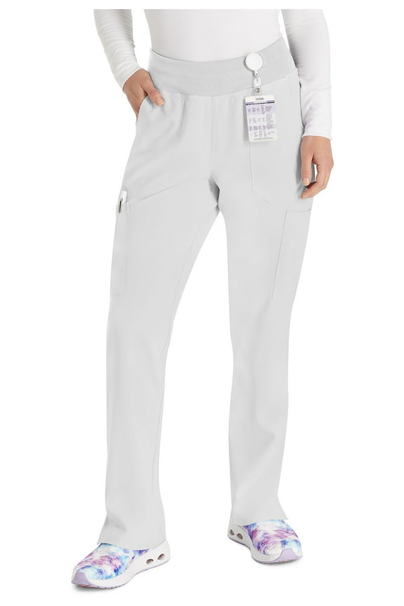 EDS Essentials Scrubs Pant for Women Mid Rise Straight Leg Drawstring DK010