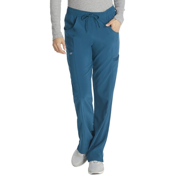 Dickies EDS Essentials Scrubs Pant for Women Mid Rise Straight Leg Drawstring DK010