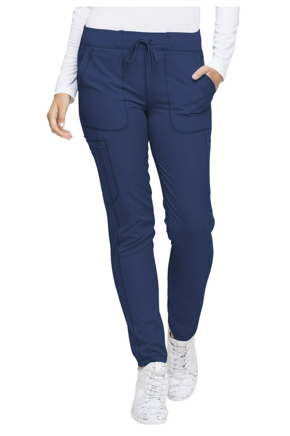 EDS Essentials Scrubs Pant for Women Natural Rise Tapered Leg Pull-On DK005