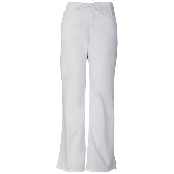 Dickies Women's Scrub Pants Natural Rise Tapered Leg Pull-On Bottoms with 7 Pockets and Knit Waistband DK005P, L Petite, Turq