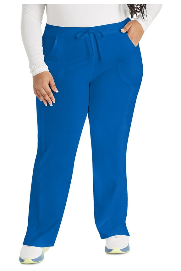 EDS Essentials Scrubs Pant for Women Natural Rise Tapered Leg Pull-On DK005
