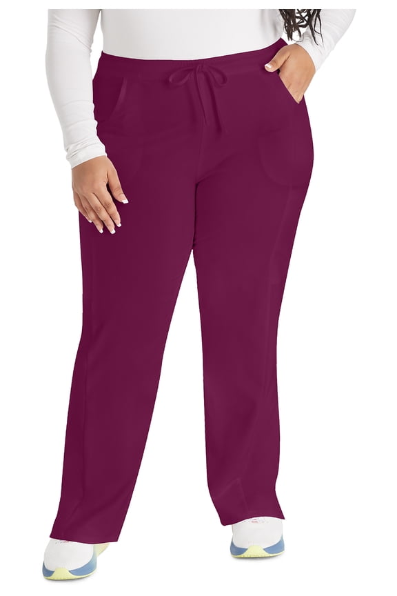 EDS Essentials Scrubs Pant for Women Natural Rise Tapered Leg Pull-On DK005