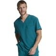 thumbnail image 1 of Dickies EDS Essentials Scrubs Top for Men V-Neck DK635, XL, Caribbean Blue, 1 of 8