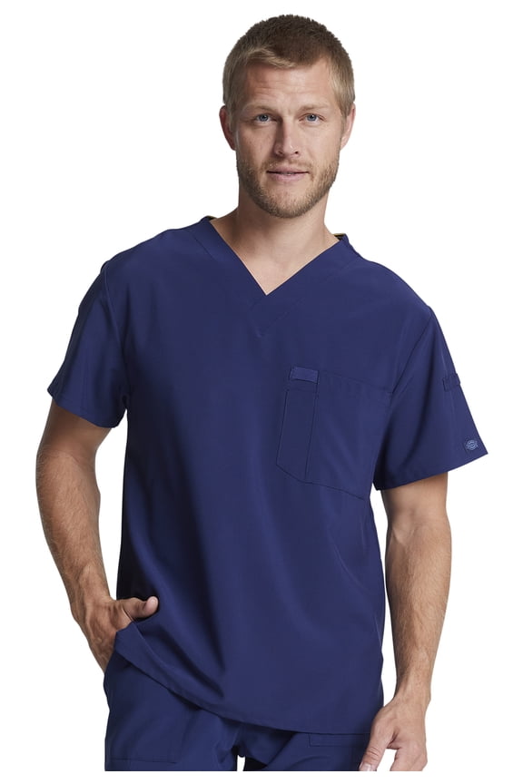 EDS Essentials Scrubs Top for Men V-Neck DK635