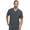 thumbnail image 1 of Dickies EDS Essentials Scrubs Top for Men V-Neck Plus Size DK645, 5XL, Pewter, 1 of 8