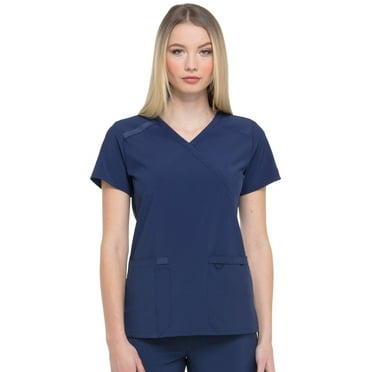 Dickies EDS Essentials Scrubs Top for Women Mock Wrap DK625