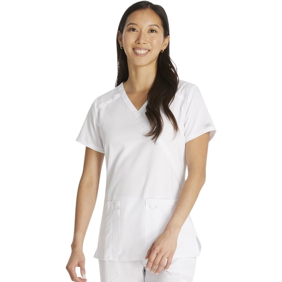 Dickies EDS Essentials Scrubs Top for Women Mock Wrap DK625