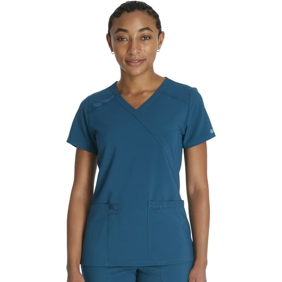 Dickies EDS Essentials Scrubs Top for Women Mock Wrap DK625
