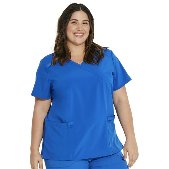 Dickies EDS Essentials Scrubs Top for Women Mock Wrap DK625