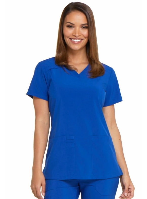 Dickies EDS Essentials Scrubs, V-Neck Womens Tops with Four-Way Stretch and Moisture Wicking DK615