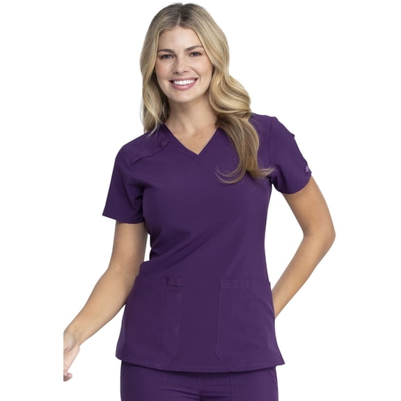 Dickies EDS Essentials Scrubs, V-Neck Womens Tops with Four-Way Stretch and Moisture Wicking DK615