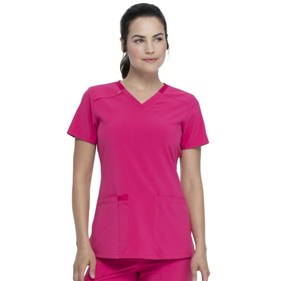 Dickies EDS Essentials Scrubs, V-Neck Womens Tops with Four-Way Stretch and Moisture Wicking DK615