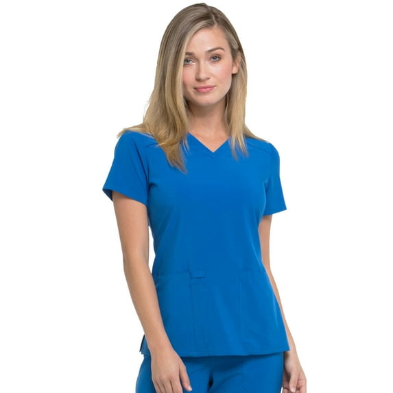 Dickies EDS Essentials Scrubs, V-Neck Womens Tops with Four-Way Stretch and Moisture Wicking DK615